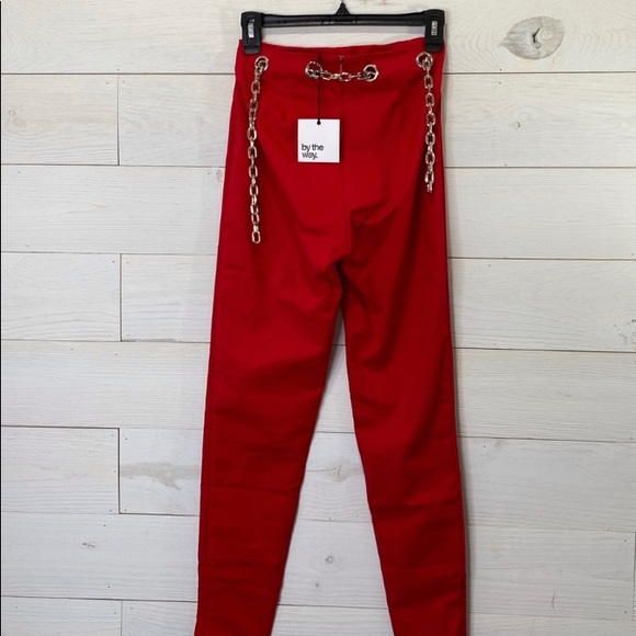 New red pants by the way. Revolve XS chain belt - Picture 3 of 4